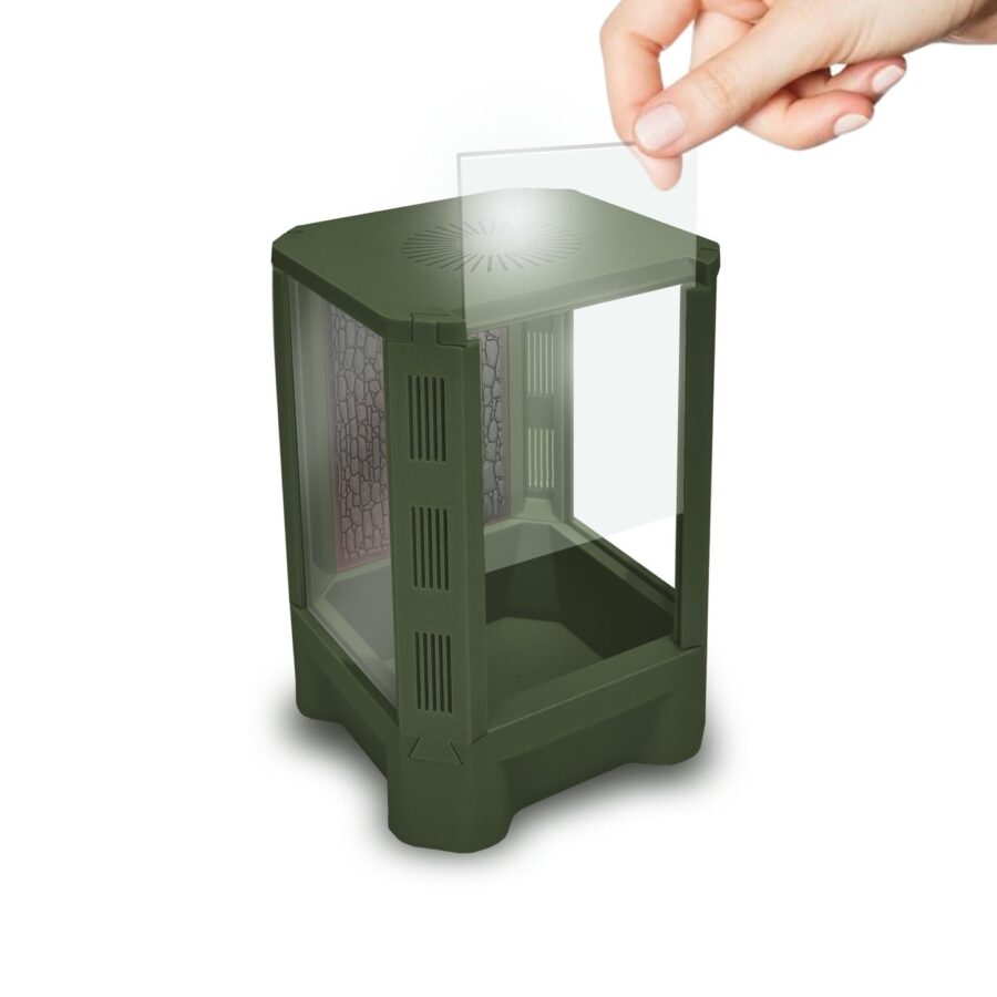 Terrarium Terradise 10x10x15cm - Zielone. Otwarcie w formie gilotyny